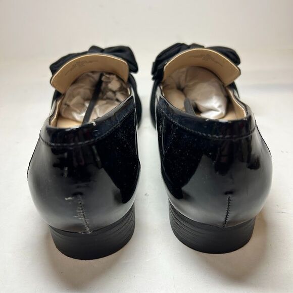 Bandolino Womens 8 M Black Multi Lindio Bow Slip On Flat Loafers NIB IR7 - Picture 5 of 5